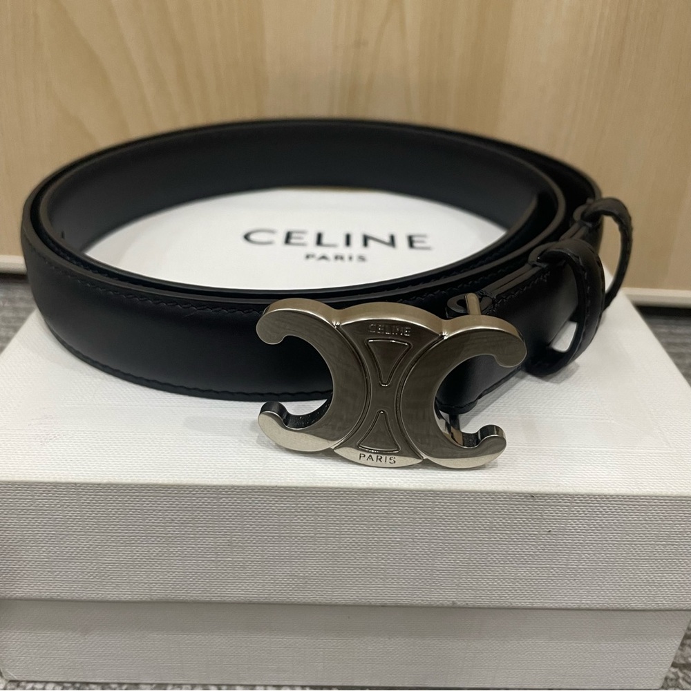 Celine Black and Sliver Belts